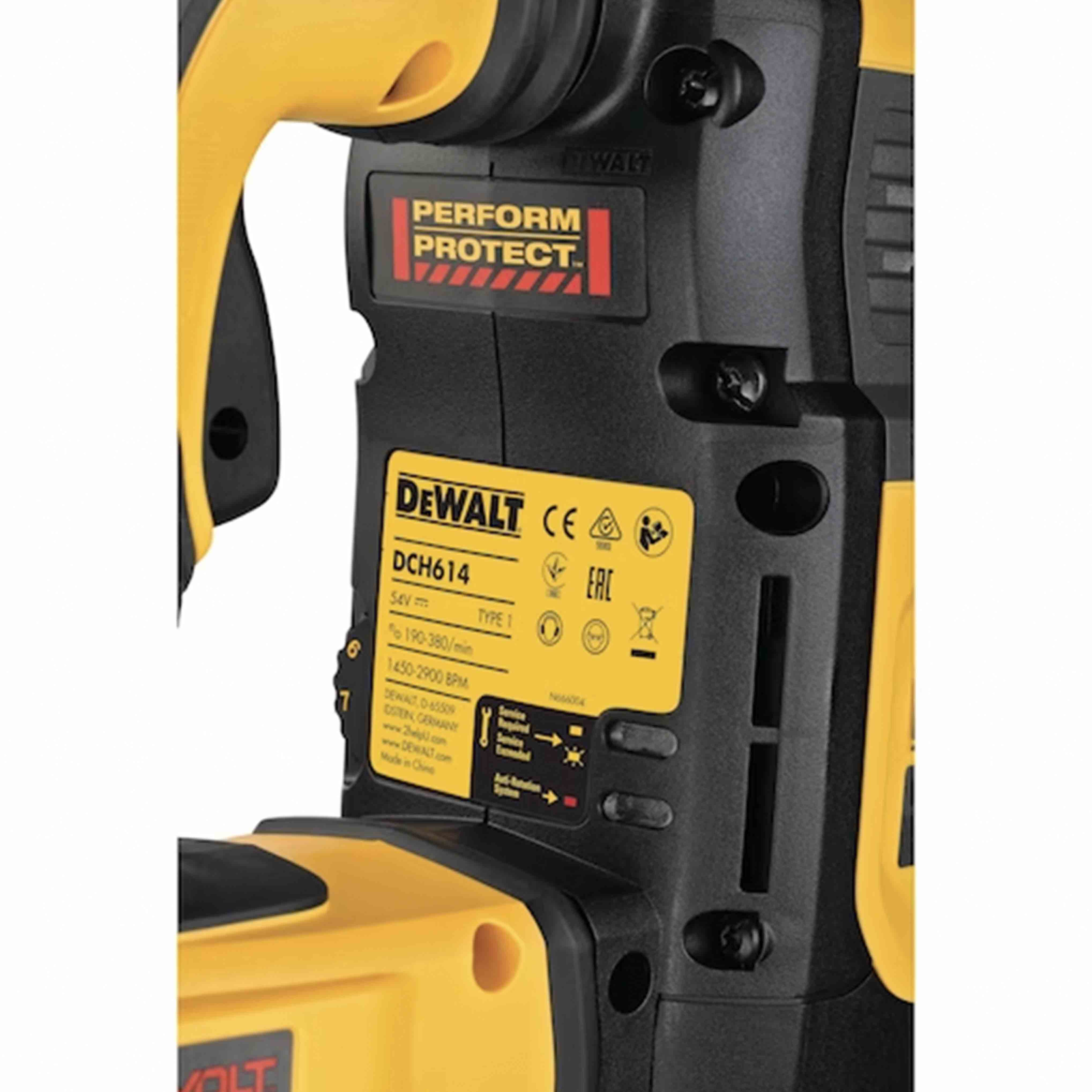 Demo-perforator hammer BRUSHLESS motor 54V XR FLEXVOLT high power SDS-Max 45mm in CASE and ACCESSORIES - DeWALT - DCH614X2-QW Demo-perforator hammer BRUSHLESS motor 54V XR FLEXVOLT high power SDS-Max 45mm in CASE and ACCESSORIES - DeWALT - DCH614X2-QW